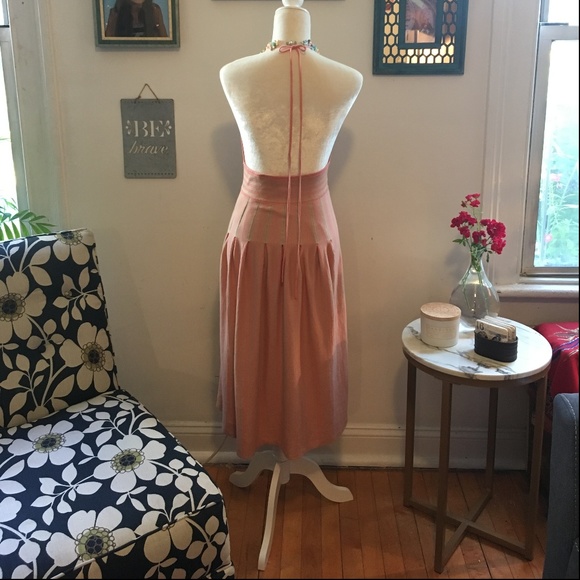 ❗️SOLD❗️AEVE Halter Dress, Cotton Silk, Cashmere - Picture 3 of 8